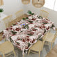 Red and Green Abstract Print 6 Seater Table Cover