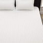 EVER HOME Cotton Satin Striped Plain Bedsheet for King Size Bed