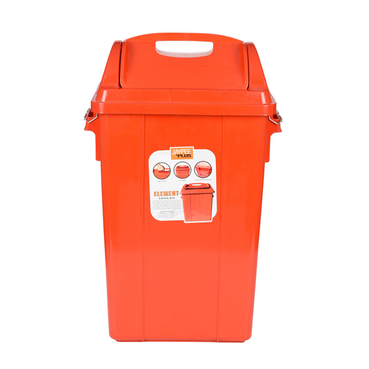 Jaypee Plus - Big Element Swing Bin BPA Free Vergin Plastic Dustbin Red - Ghar Sajawat