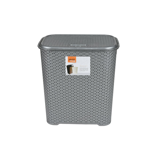 Jaypee Plus - Drop-All Small BPA Free Vergin Plastic Laundary Basket Silver - Ghar Sajawat