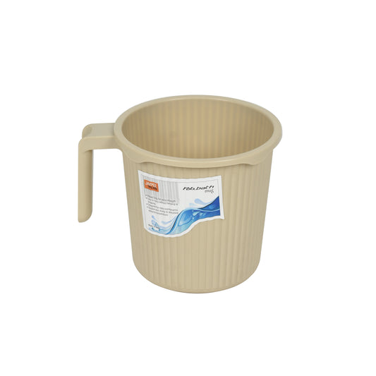Jaypee Plus - Rib.Bath BPA Free Vergin Plastic Mug 1.5Ltr Beige - Ghar Sajawat