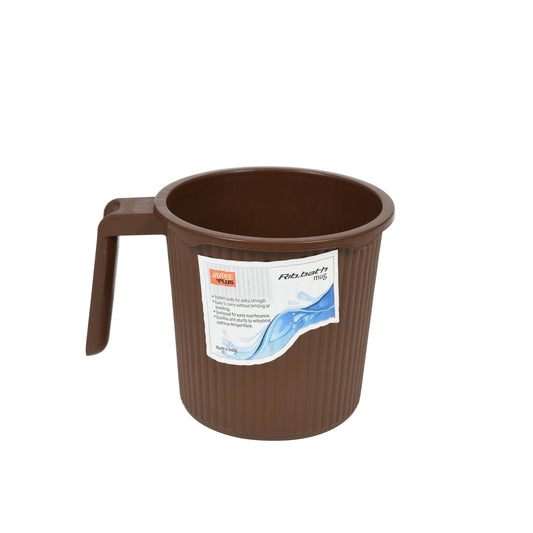 Jaypee Plus - Rib.Bath BPA Free Vergin Plastic Mug 1Ltr Brown - Ghar Sajawat