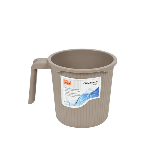 Jaypee Plus - Rib.Bath BPA Free Vergin Plastic Mug 1Ltr Mirror Grey - Ghar Sajawat