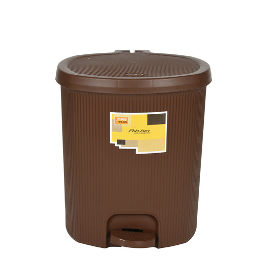 Jaypee Plus - Rib.Bin BPA Free Vergin Plastic Dustbin Large Brown - Ghar Sajawat