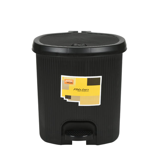 Jaypee Plus - Rib.Bin BPA Free Vergin Plastic Dustbin Small Black - Ghar Sajawat
