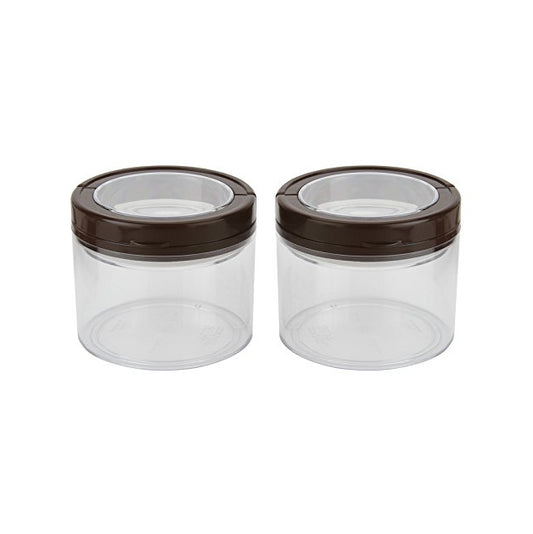 Jaypee Plus - Seal It BPA Free Plastic Storage Container Set Of 2Pcs (500ML) Brown - Ghar Sajawat