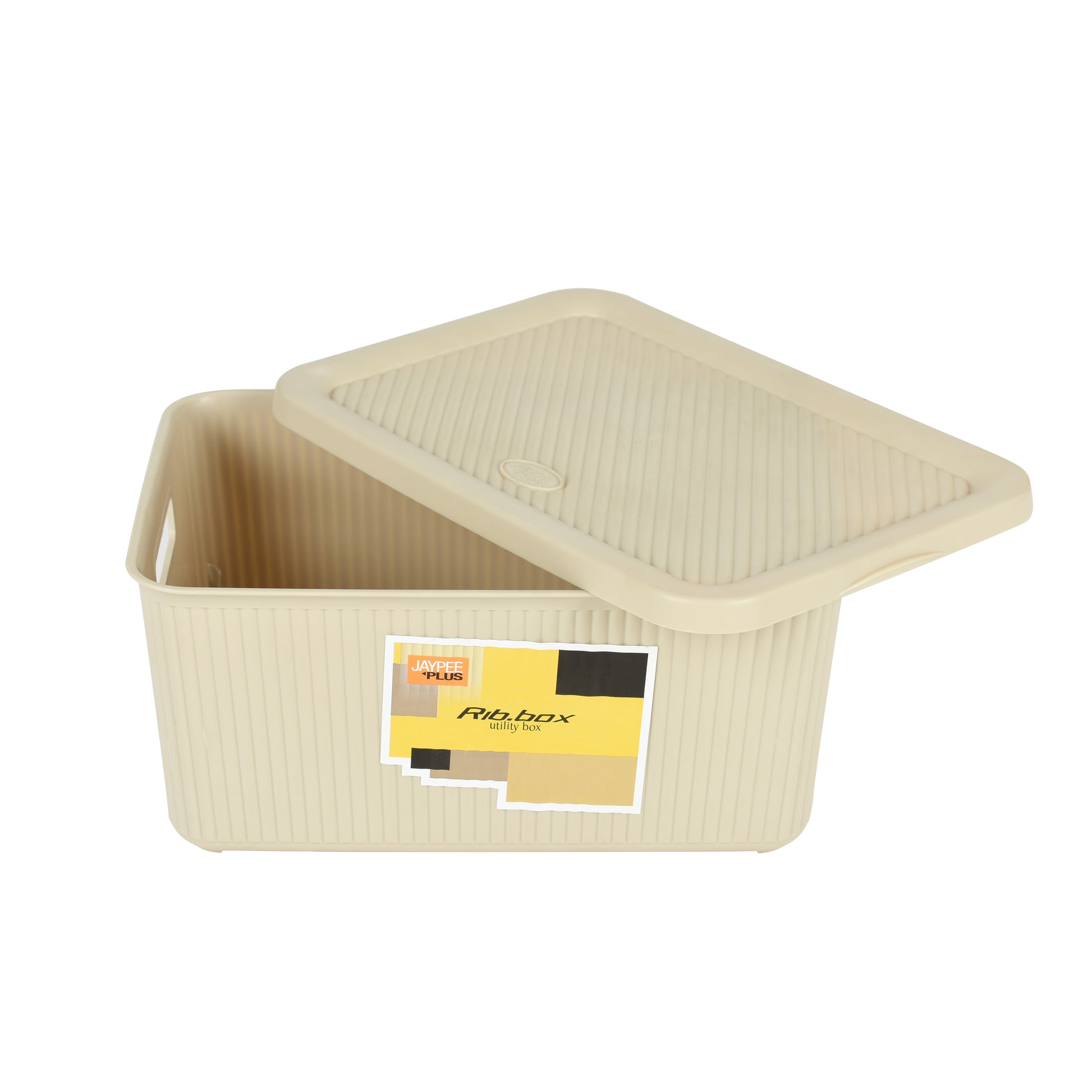 Jaypee Plus - Small Rib Box BPA Free Vergin Plastic Utility Box Beige - Ghar Sajawat