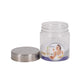 Jimit - One Plus BPA Free Plastic Storage Jar With Stainless Steel Lid Set Of 6Pcs (100ML) Transparent - Ghar Sajawat