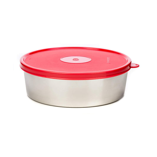 Signoraware - Classic Round Satainless Steel Food Container 650ML () Red - Ghar Sajawat