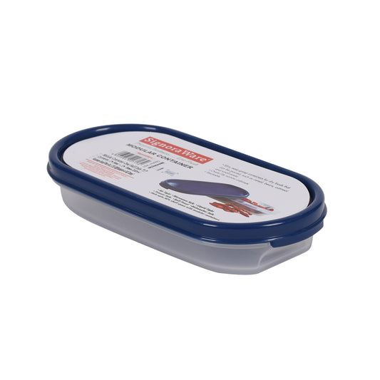 Signoraware - Modular Container Oval BPA Free Plastic Storage 1Pcs (200ML) Mod Blue - Ghar Sajawat