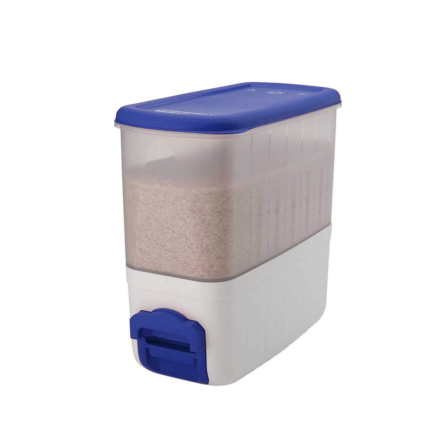 Signoraware - Rice Dispenser BPA Free Plastic Storage 1Pcs (10 Kg) Mod Blue - Ghar Sajawat
