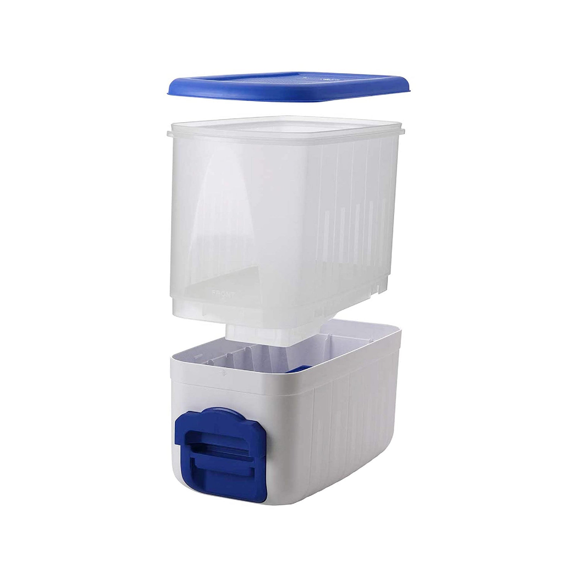 Signoraware - Rice Dispenser BPA Free Plastic Storage 1Pcs (10 Kg) Mod Blue - Ghar Sajawat