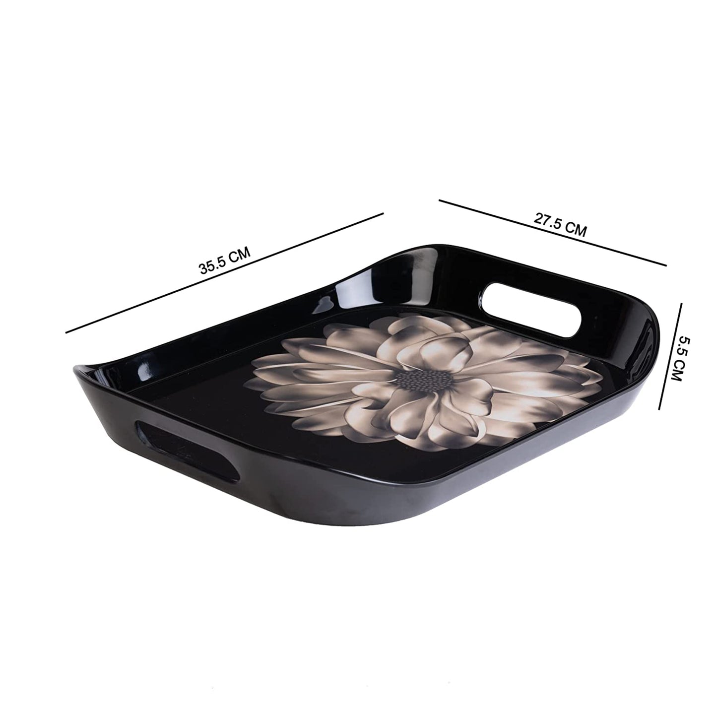 Stehlen - Eara Tray Large  Assorted Print  Melamine BPA Free FDA Approved Serving Tray 2103 Blossom - Ghar Sajawat