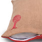 Pink and Red Hemp Tree Hand Embroidered Cushion Cover