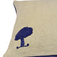 Beige and Purple Hemp Tree Hand Embroidered  Cushion Cover